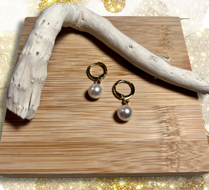 Boucles d'oreilles perles en nacre