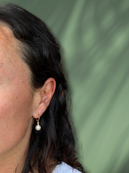 Boucles d'oreilles perles en nacre