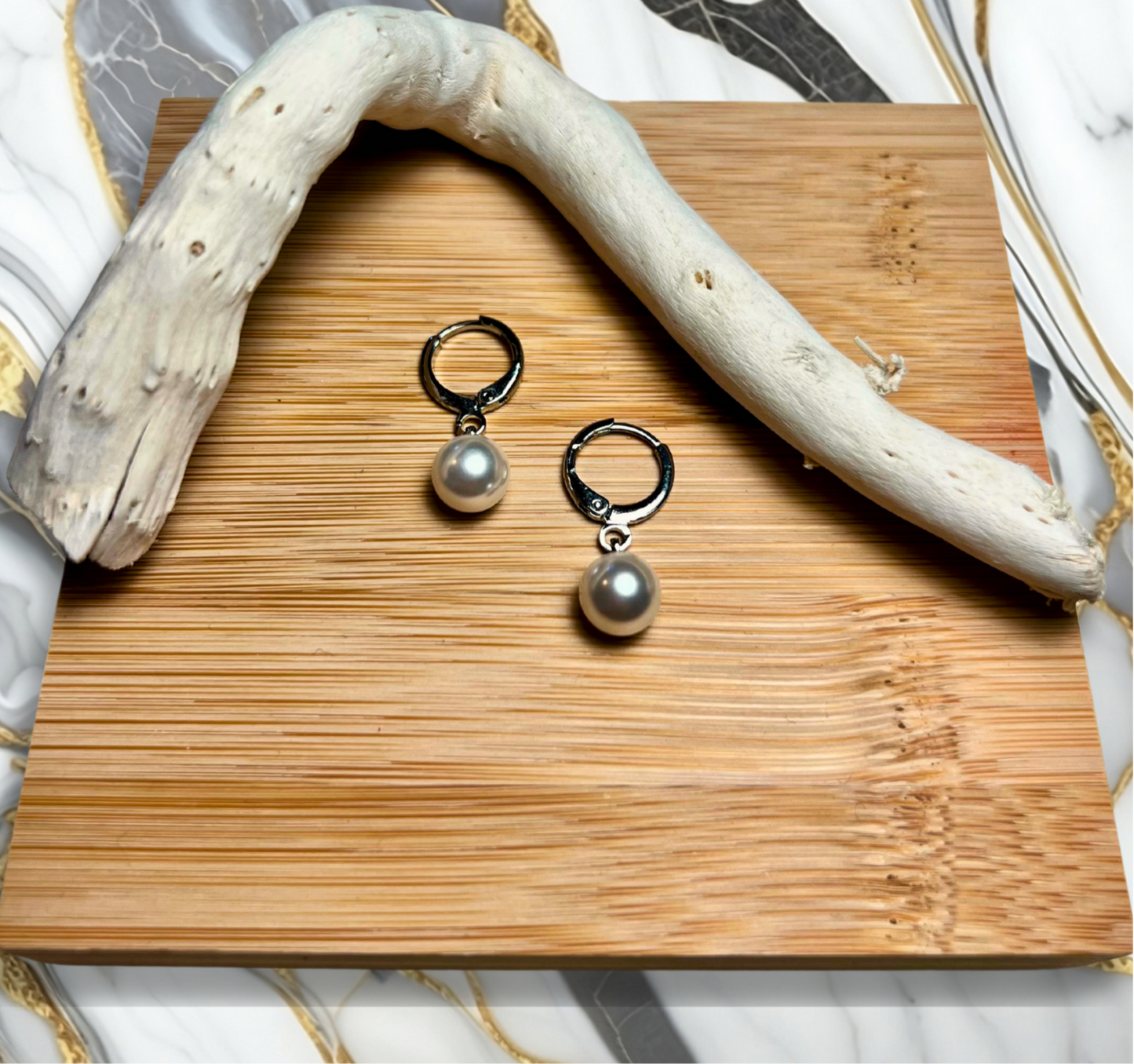 Boucles d'oreilles perles en nacre